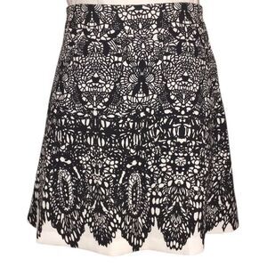 ✨L’ATISTE by Amy Designer Boho Flared Black White Sz Small Skirt✨